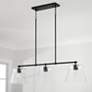 1_Capital Baker 44 1/2"W Matte Black 3-Light Linear Chandelier