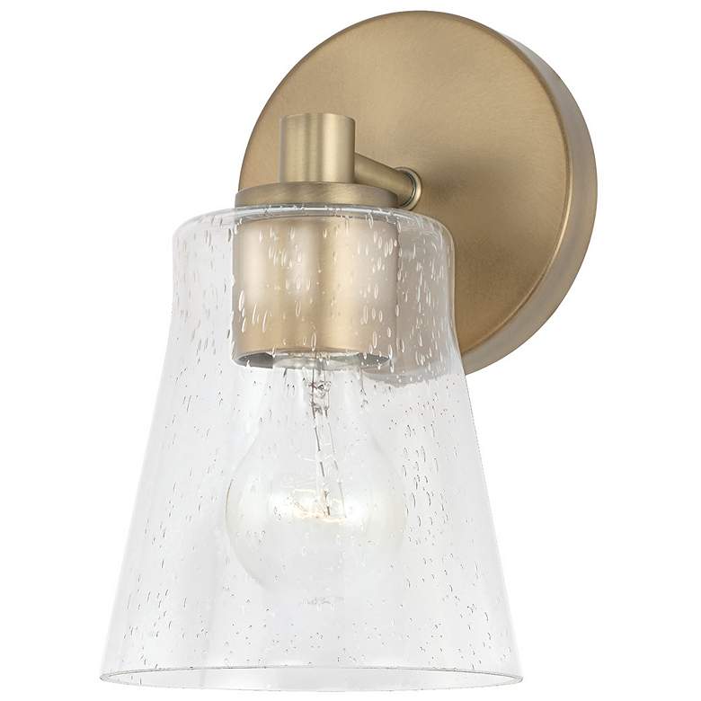 Image 1 Capital Baker 9 1/4" High Aged Brass Wall Sconce