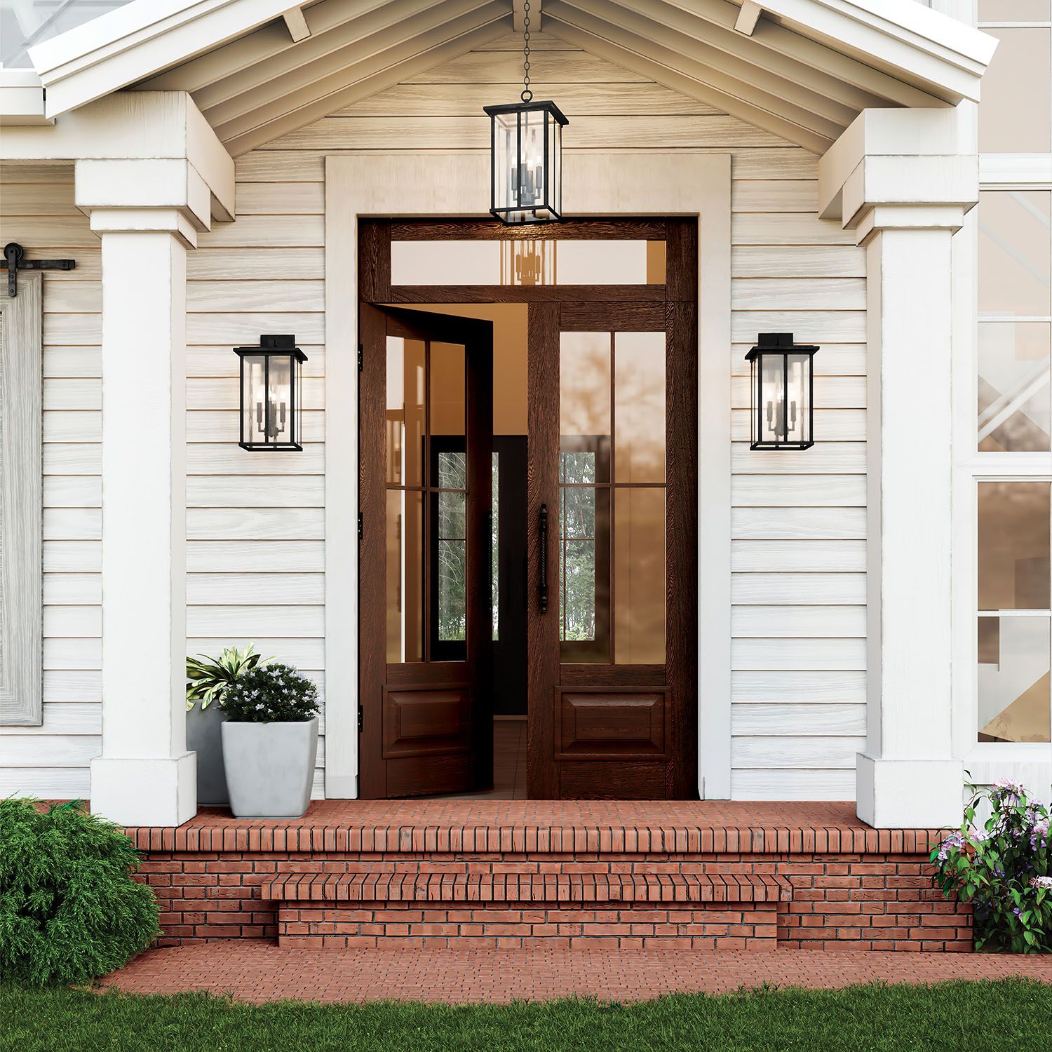 Capital Barret 21 1/2" High Black 4-Light Outdoor Wall Light