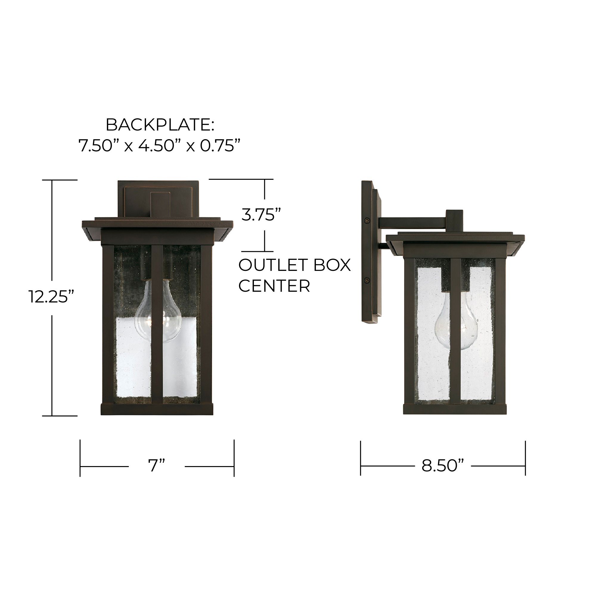 Capital Barrett 12 1/4" High Oiled Bronze Outdoor Wall Light
