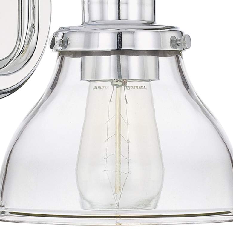 Image 2 Capital Baxter 10" High Chrome Clear Glass Wall Sconce more views