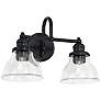 2_Capital Baxter 11" High Matte Black 2-Light Wall Sconce