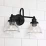 1_Capital Baxter 11" High Matte Black 2-Light Wall Sconce