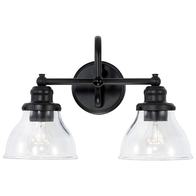 Image 5 Capital Baxter 11" High Matte Black 2-Light Wall Sconce more views