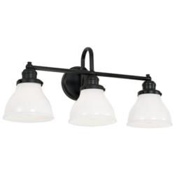 Capital Baxter 24 1/4" Wide Matte Black 3-Light Bath Light