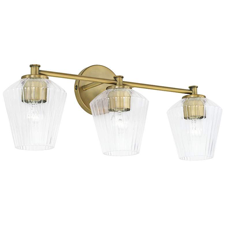 Image 1 Capital Beau 24" Wide Aged Brass 3-Light Vanity Bath Light