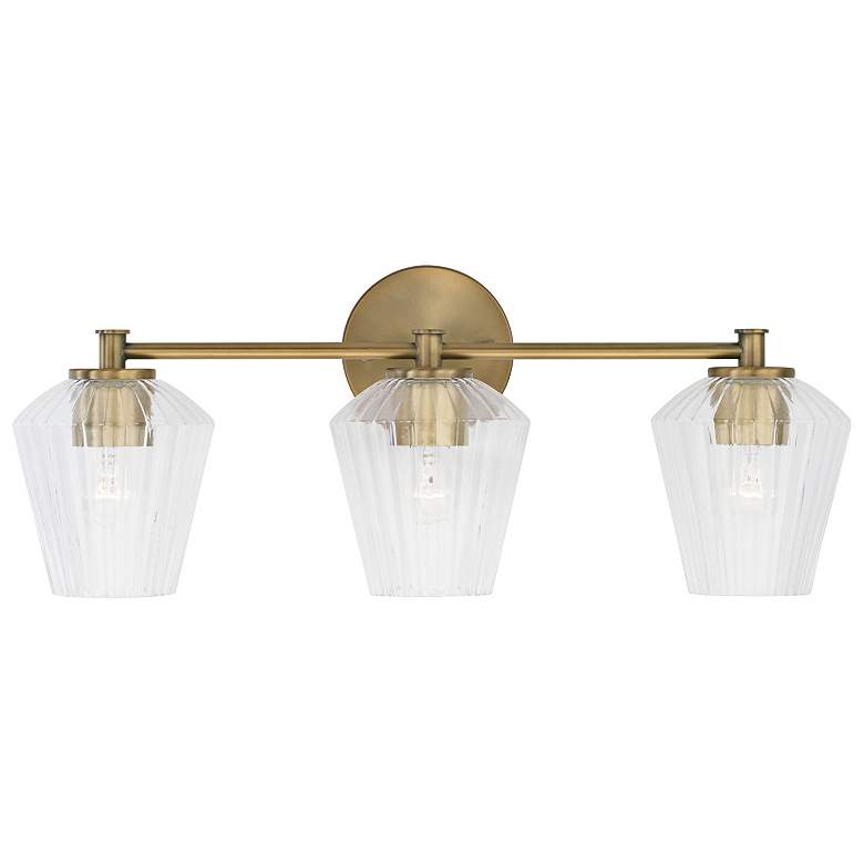 Image 4 Capital Beau 24" Wide Aged Brass 3-Light Vanity Bath Light more views