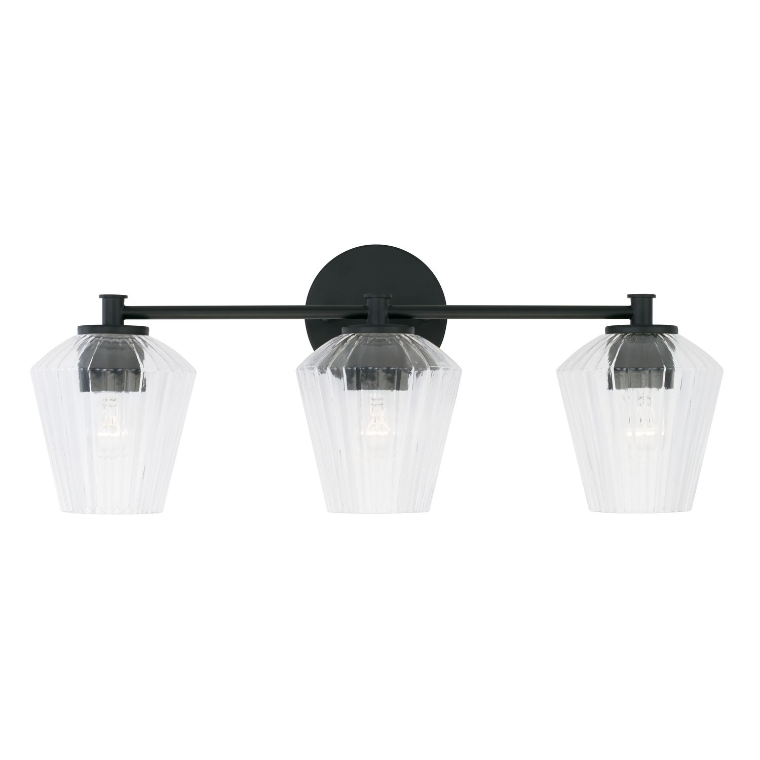 Image 4 Capital Beau 24" Wide Matte Black 3-Light Bath Light more views
