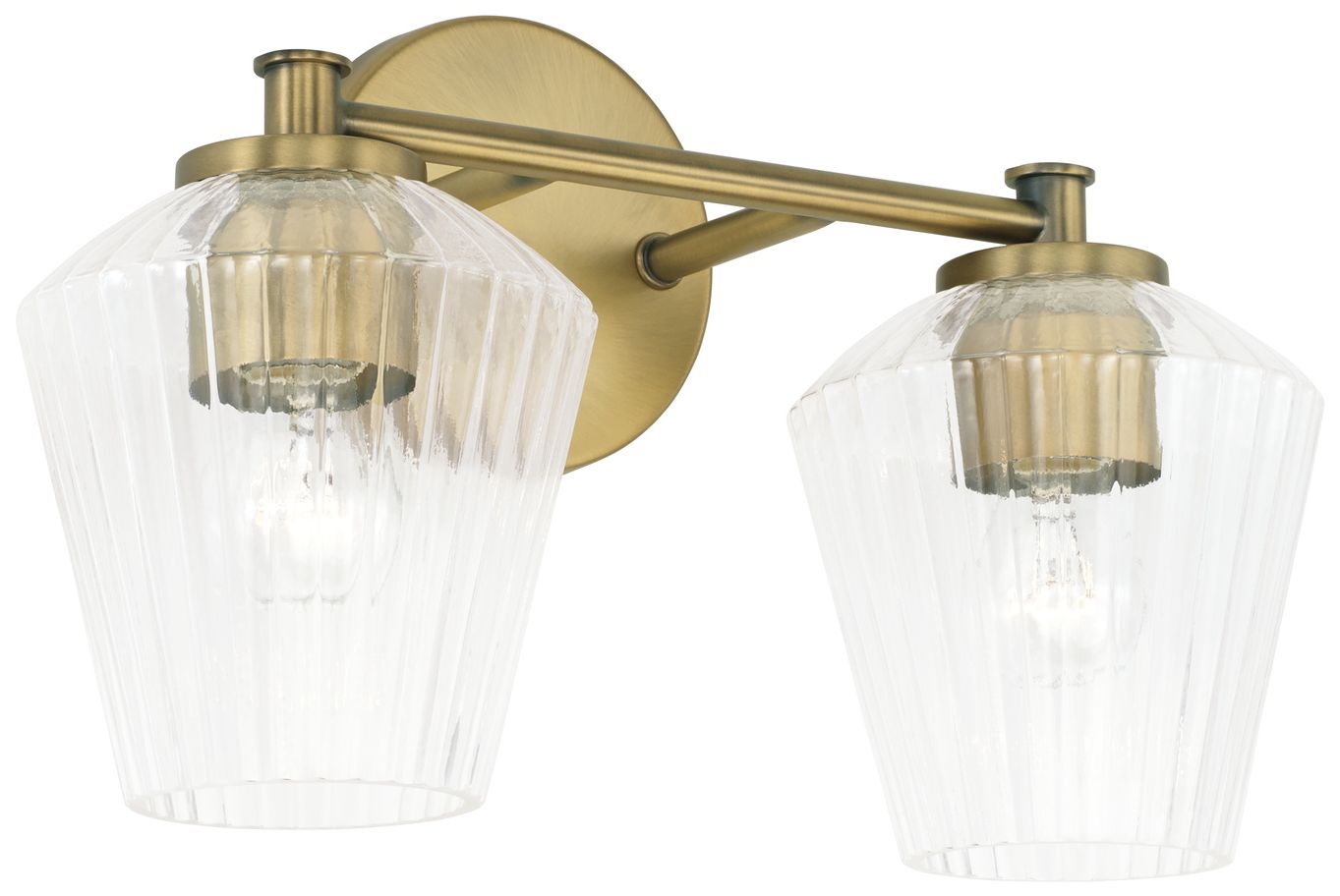 Capital Beau 9 1/2" High Aged Brass 2-Light Wall Sconce