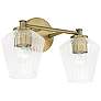 2_Capital Beau 9 1/2" High Aged Brass 2-Light Wall Sconce