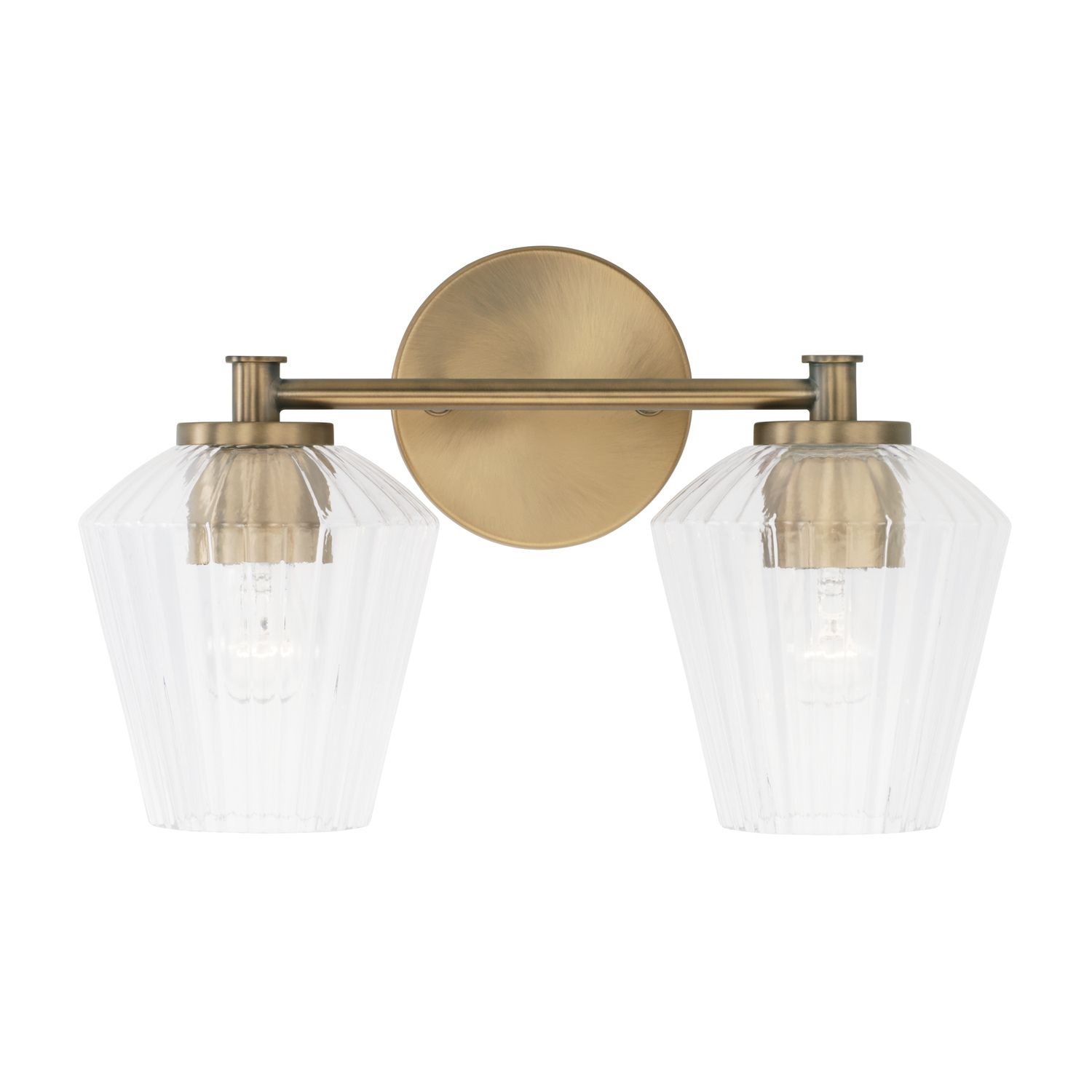 Image 4 Capital Beau 9 1/2" High Aged Brass 2-Light Wall Sconce more views