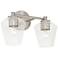 Capital Beau 9 1/2" High Brushed Nickel 2-Light Wall Sconce