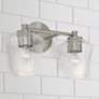 1_Capital Beau 9 1/2" High Brushed Nickel 2-Light Wall Sconce