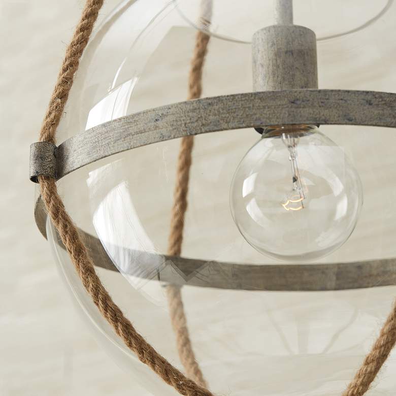 Image 6 Capital Beaufort 13 1/4"W Mystic Sand Globe Pendant Light more views