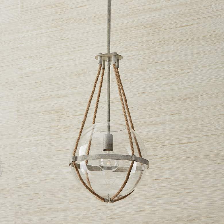 Image 7 Capital Beaufort 13 1/4"W Mystic Sand Globe Pendant Light more views