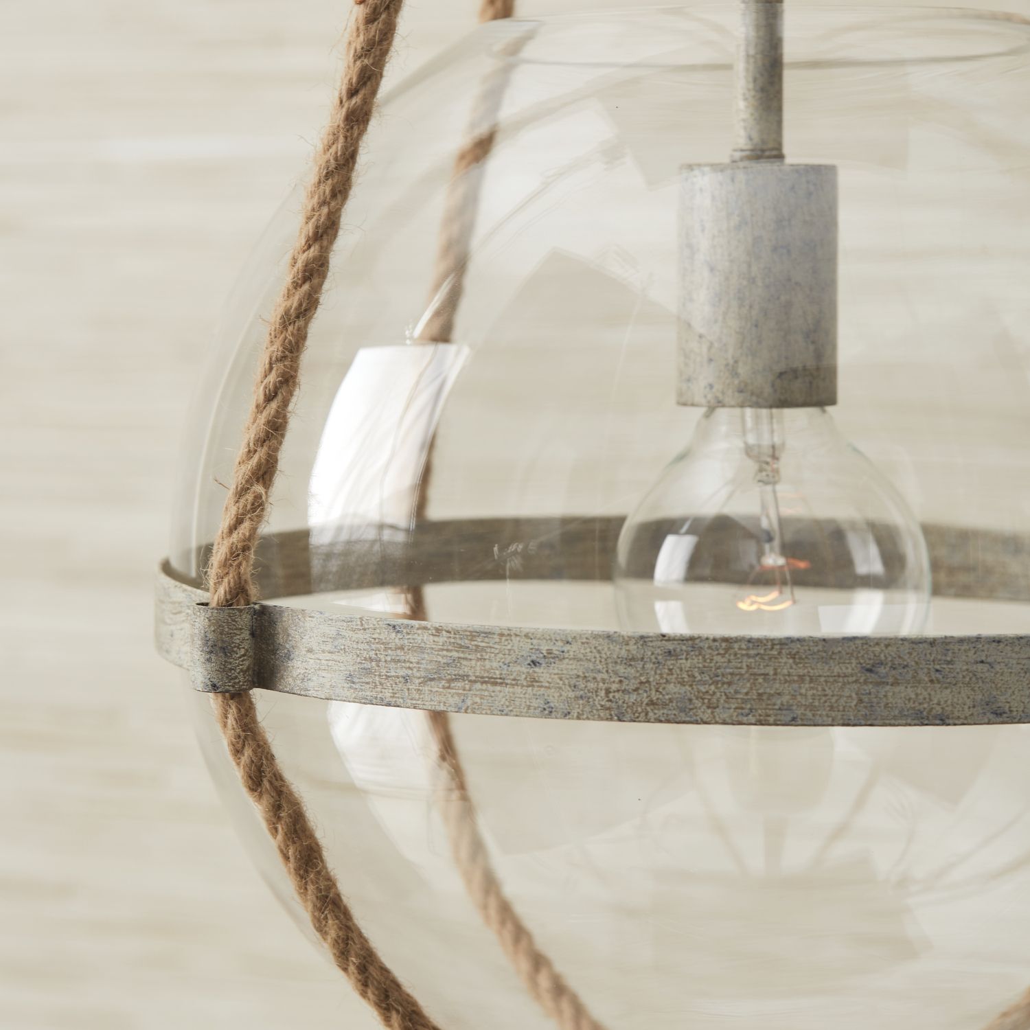 Capital Beaufort 13 1/4"W Mystic Sand Globe Pendant Light