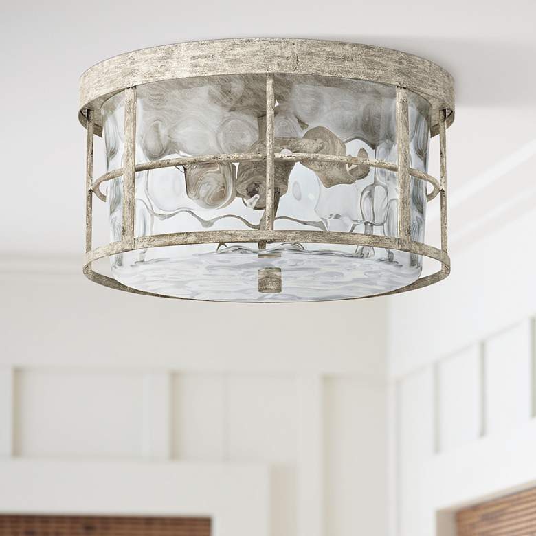 Image 1 Capital Beaufort 13" Wide Mystic Sand 2-Light Ceiling Light