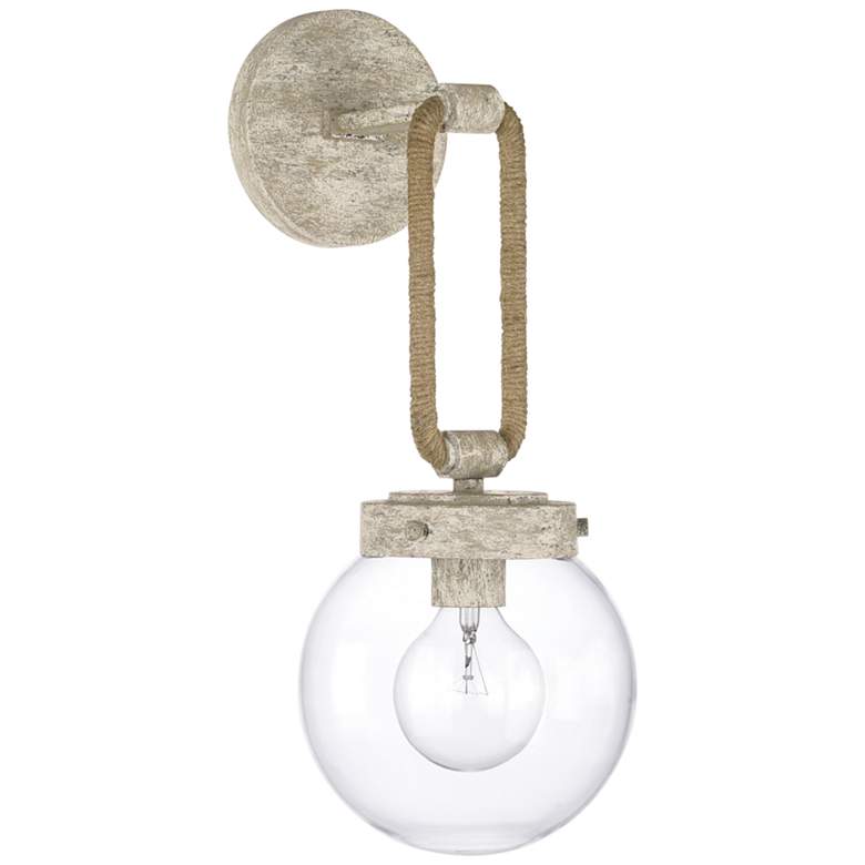 Capital Beaufort 17 3/4 inchH Mystic Sand and Rope Wall Sconce