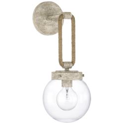 Capital Beaufort 17 3/4&quot;H Mystic Sand and Rope Wall Sconce