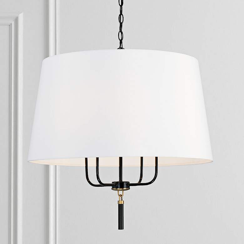 Image 1 Capital Beckham 26" Wide Glossy Black Pendant Light