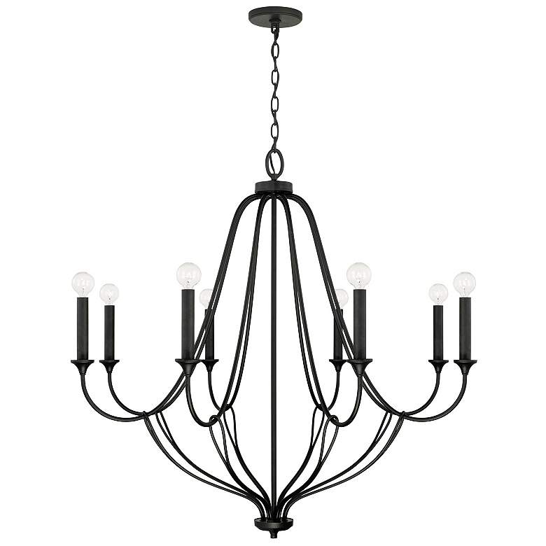 Image 2 Capital Bentley 37 1/2" Wide Black Iron 8-Light Chandelier