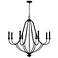 Capital Bentley 37 1/2" Wide Black Iron 8-Light Chandelier
