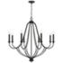Capital Bentley 37 1/2" Wide Black Iron 8-Light Chandelier