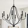 1_Capital Bentley 37 1/2" Wide Black Iron 8-Light Chandelier