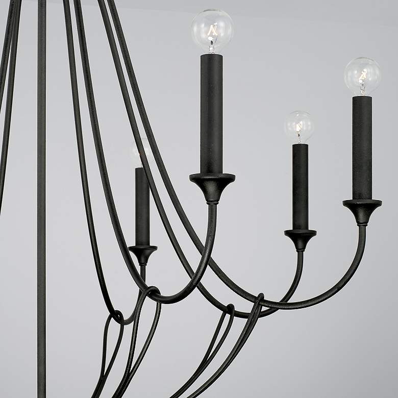 Image 3 Capital Bentley 37 1/2" Wide Black Iron 8-Light Chandelier more views