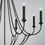 3_Capital Bentley 37 1/2" Wide Black Iron 8-Light Chandelier more views