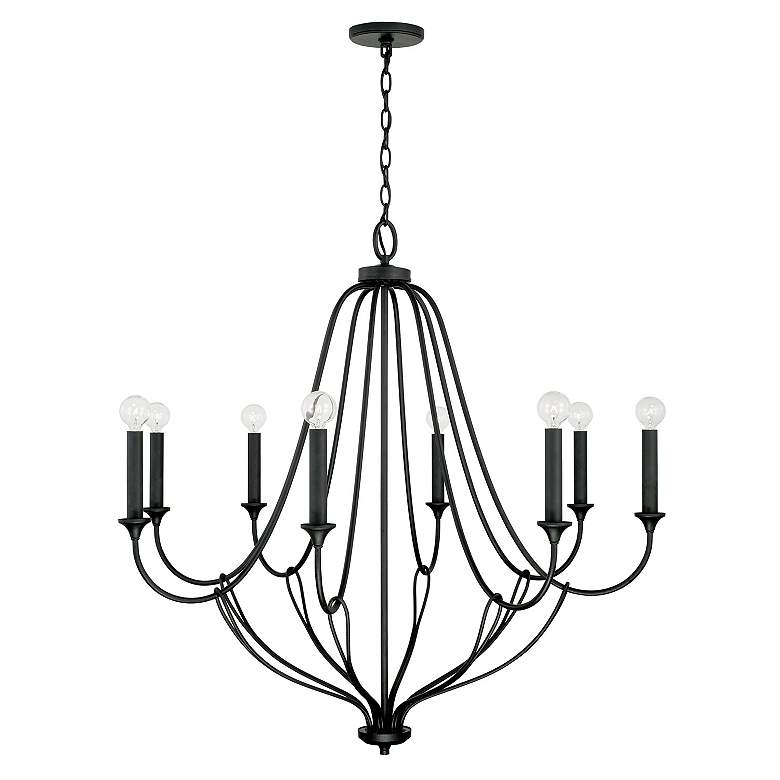 Image 4 Capital Bentley 37 1/2" Wide Black Iron 8-Light Chandelier more views