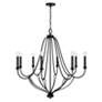 4_Capital Bentley 37 1/2" Wide Black Iron 8-Light Chandelier more views