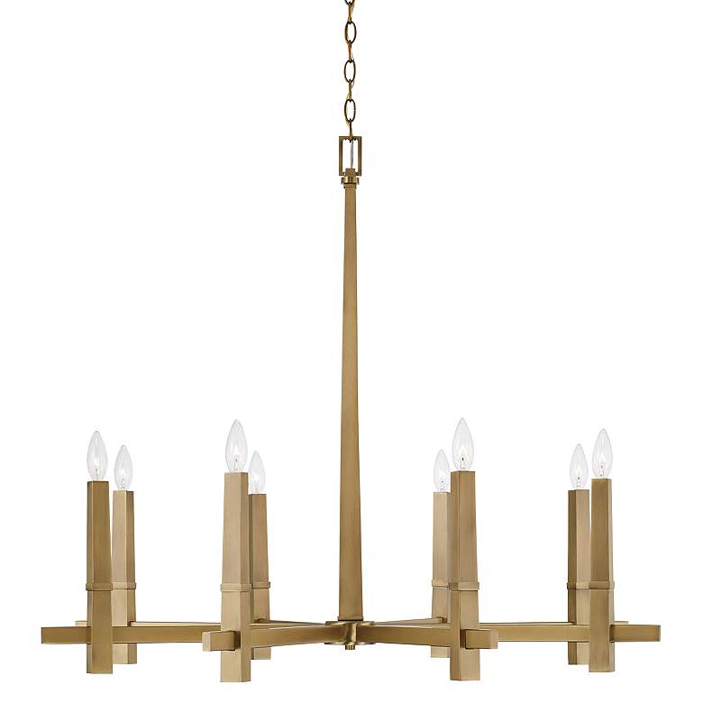 Image 3 Capital Blake 39" Wide Aged Brass 8-Light Chandelier