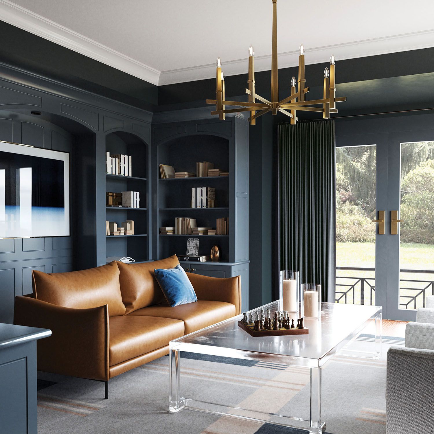 Image 7 Capital Blake 39" Wide Aged Brass 8-Light Chandelier more views