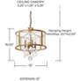 Thumbnail2 of Capital Blakely 15" Wide Antique Gold 4-Light Pendant more views