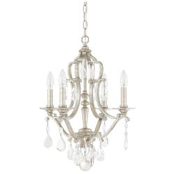 Capital Blakely 18" Wide Antique Silver 4-Light Chandelier