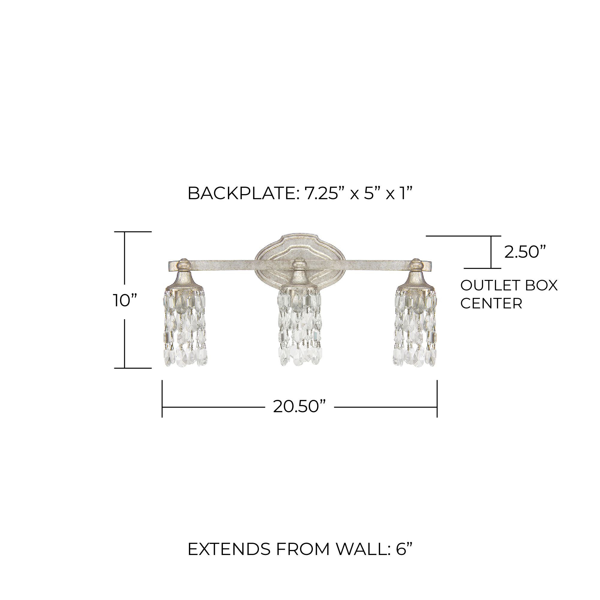 Image 3 Capital Blakely 20 1/2"W 3-Light Matte Silver Bath Light more views