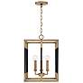 2_Capital Bleeker 13"W Aged Brass and Black 4-Light Pendant