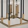 Thumbnail3 of Capital Bleeker 13"W Aged Brass and Black 4-Light Pendant more views