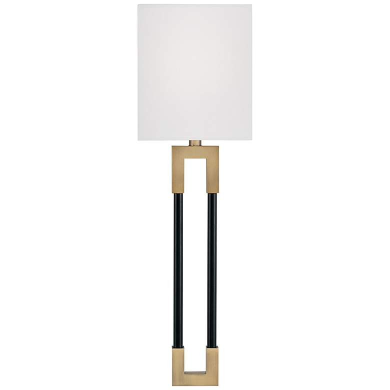 Image 2 Capital Bleeker 19" High Aged Brass and Black Wall Sconce