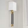 Capital Bleeker 19" High Aged Brass and Black Wall Sconce