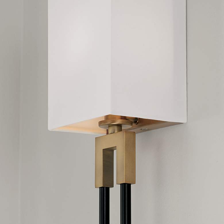 Image 4 Capital Bleeker 19" High Aged Brass and Black Wall Sconce more views