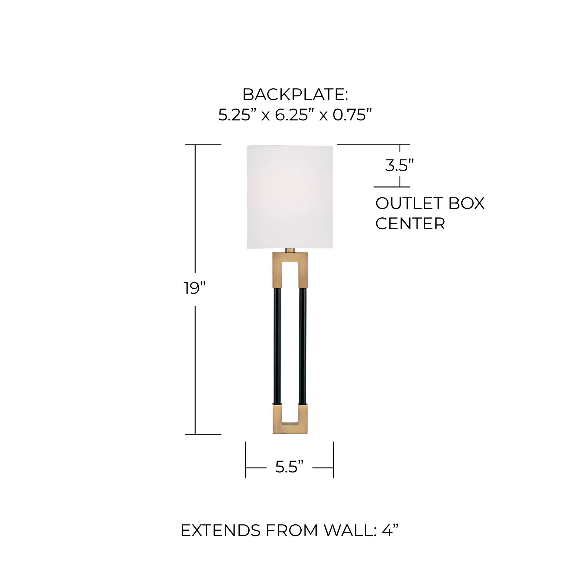 Image 6 Capital Bleeker 19" High Aged Brass and Black Wall Sconce more views