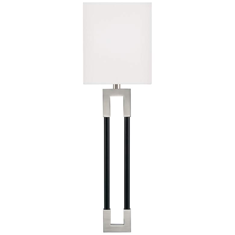 Image 1 Capital Bleeker 19 inch High Polished Nickel Black Wall Sconce