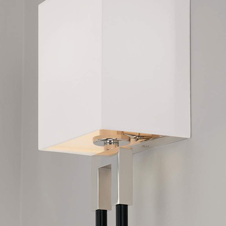 Image 3 Capital Bleeker 19" High Polished Nickel Black Wall Sconce more views