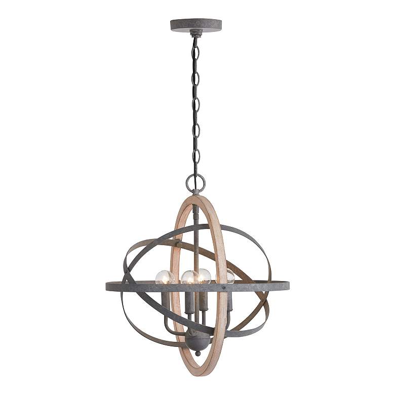 Image 4 Capital Bluffton 18" Wide Dark Bronze 4-Light Orb Pendant more views