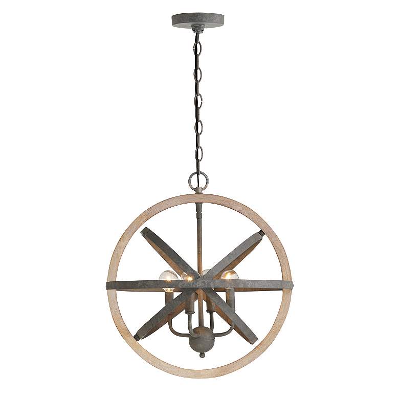 Image 5 Capital Bluffton 18" Wide Dark Bronze 4-Light Orb Pendant more views