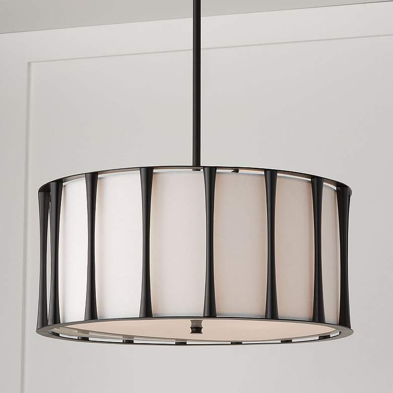 Image 1 Capital Bodie 24 1/2" Wide Matte Black Pendant Light