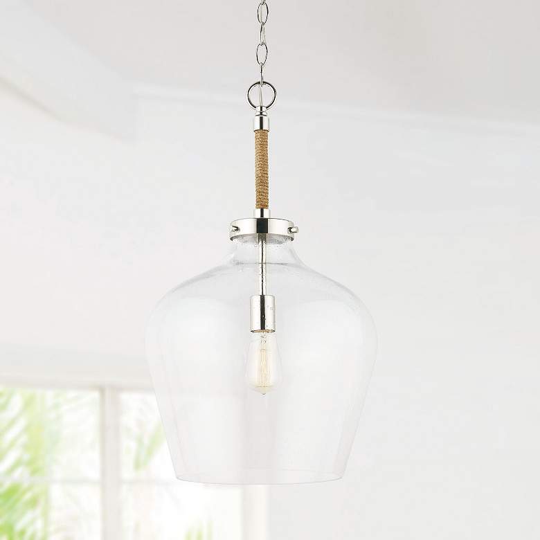 Image 1 Capital Boland 14" Wide Polished Nickel Urn Pendant Light