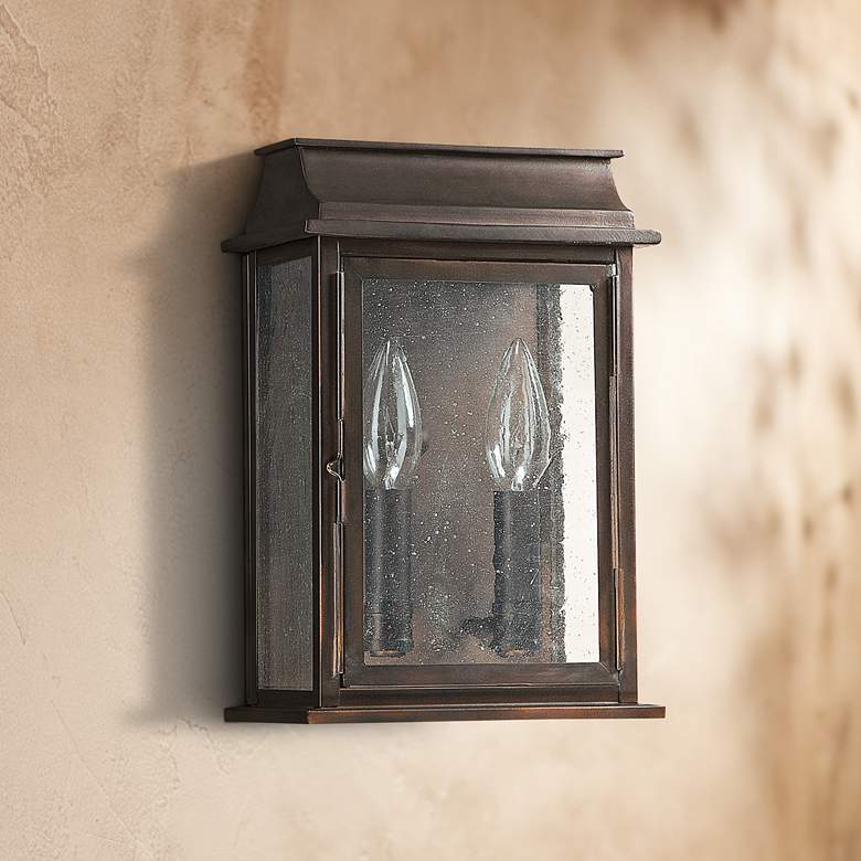 Image 1 Capital Bolton 11" High Old Bronze Outdoor Wall Light